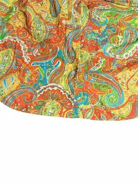 Lauren Ralph Lauren Womens  Boho Maximalist Artsy Resortwear Vacation Blouse